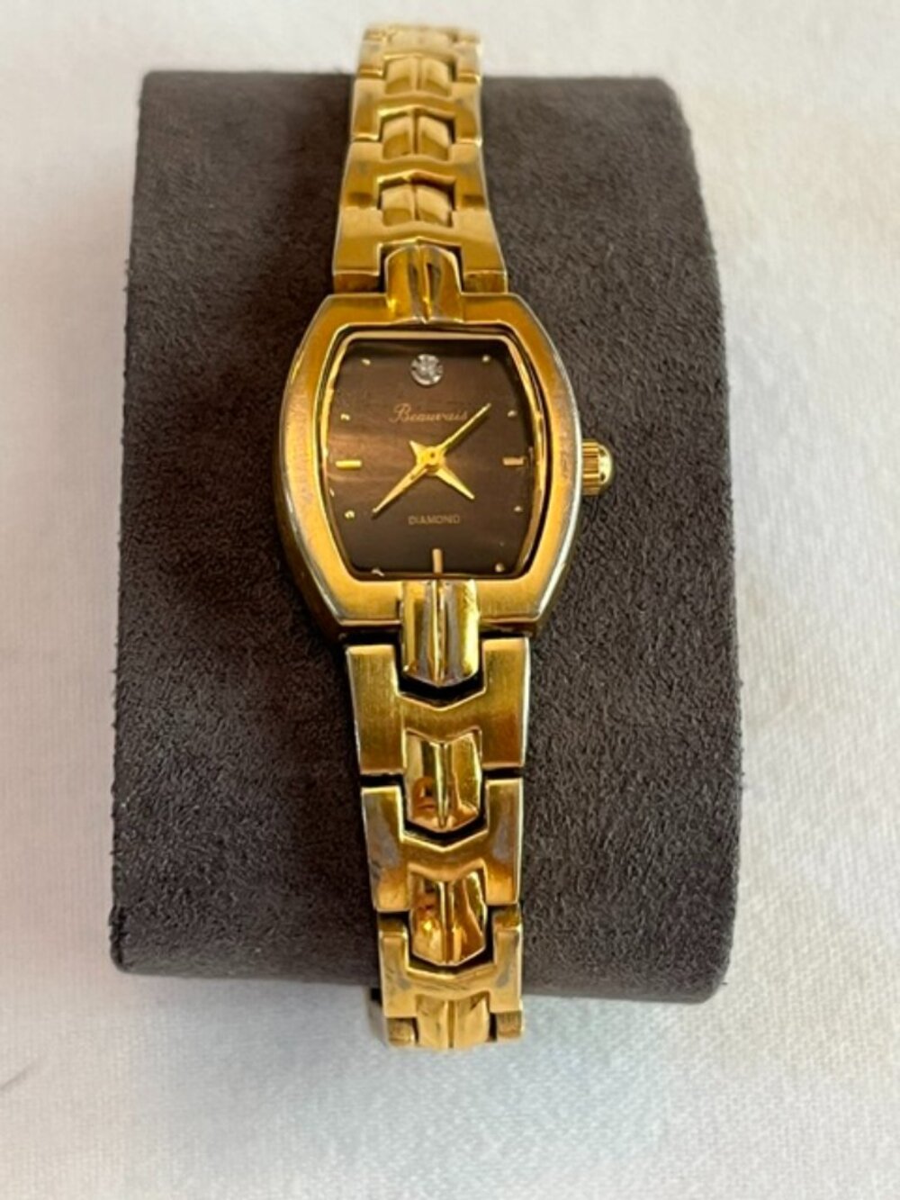 BEAUVAIS | Black Dial and Diamond Accent Bracelet Watch-NEW Battery